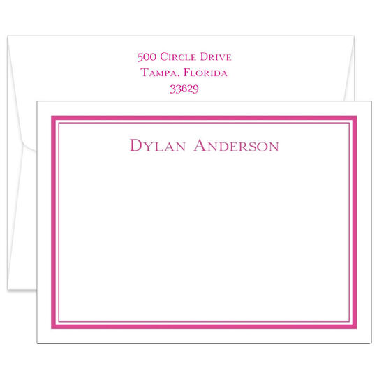 Triple Thick Santa Monica Flat Note Cards - Raised Ink
